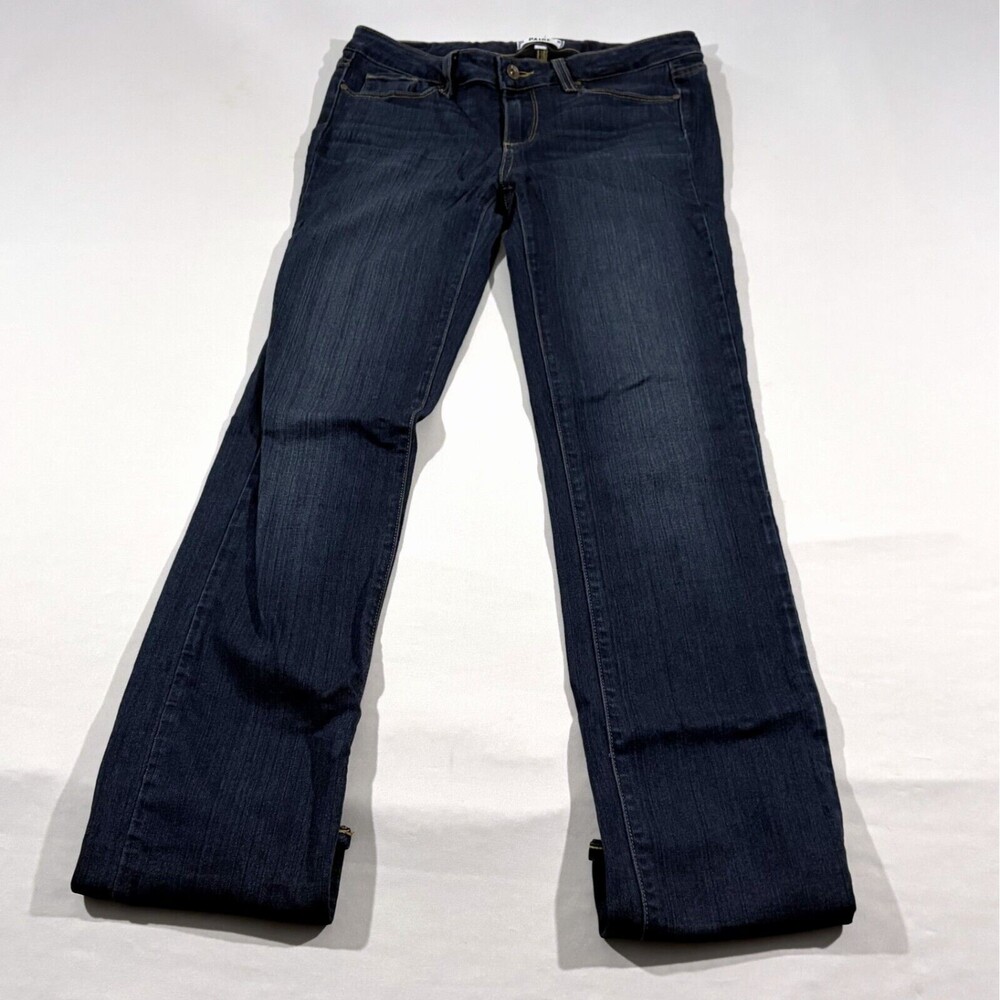 PAIGE Dark Blue Straight Leg Jeans